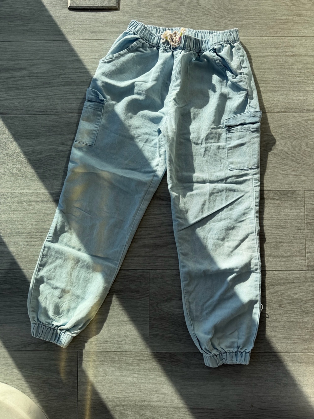 Vince Camuto Light Blue Elastic Waist Kids Cargo Pants
